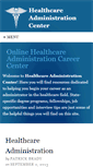 Mobile Screenshot of healthadmincenter.com