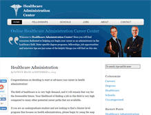 Tablet Screenshot of healthadmincenter.com